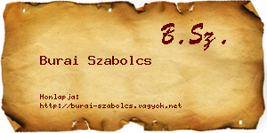 Burai Szabolcs névjegykártya